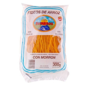 Fideos De Arroz - Morron Sin Tacc X 300 Grs - Soyarroz